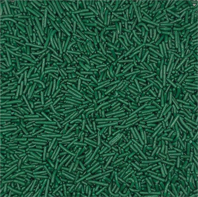 NCS Dark Green Jimmies Edible Sprinkles – Cupcake, Cake & Cookie Decorations, 7 oz