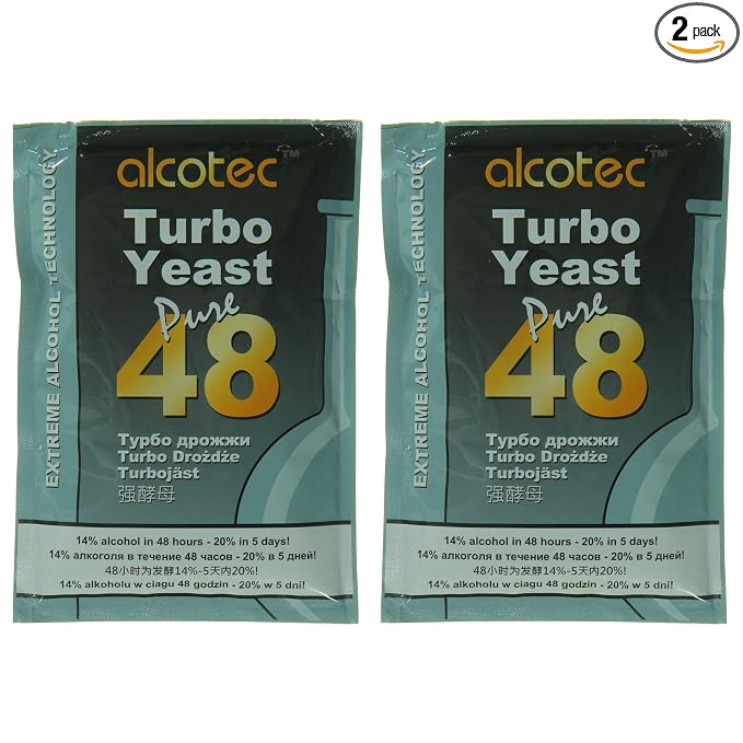 Alcotec 48 Hour Turbo Yeast | Brewers Yeast Powder| Wine Yeast for Wine Making | Dry Yeast | nutritional yeast | 135g (Pack of 2)