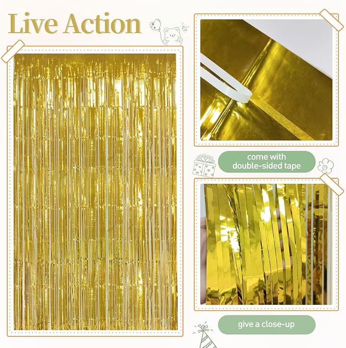 157PCS Sage Green White Gold Balloons Garland Arch Kit with Gold Fringe Curtain for Birthday Baby Shower Gender Reveal Bridal Shower Weddings Graduation Party Decorations