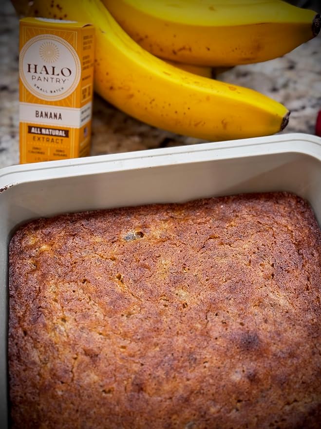 Natural PURE BANANA Extract by HALO PANTRY (2oz bottle) | Water-Soluble, Dye-Free/Colorless, Gluten-Free, Dairy Free, Zero Sugars, NO Sweeteners, NO Calories | Perfect for customizing ANY baking, candy, dessert or drink recipes