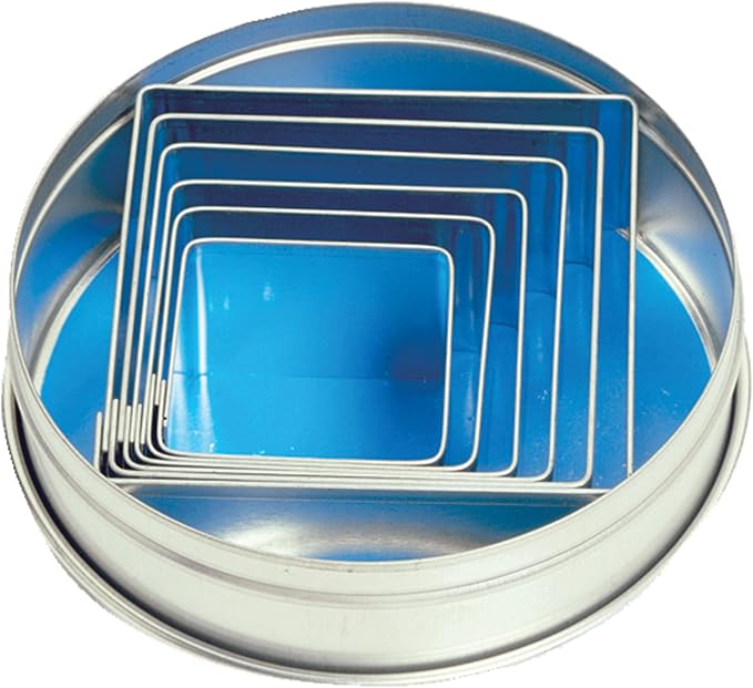 Fox Run, 1 x 2.75 x 2.75 inches, Square Cookie Cutter Set