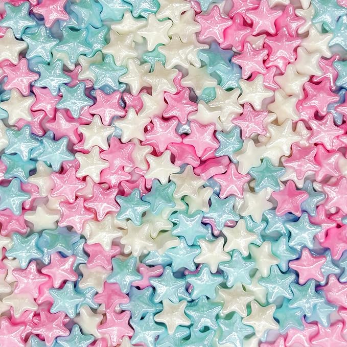 Dynastang Colorful Stars Sprinkles Edible Stars Cake Decorating Stars Cake Decorations Cupcake Toppers Cookie Decorating Perfect for Cakes, Cupcakes, Desserts Toppings 3OZ