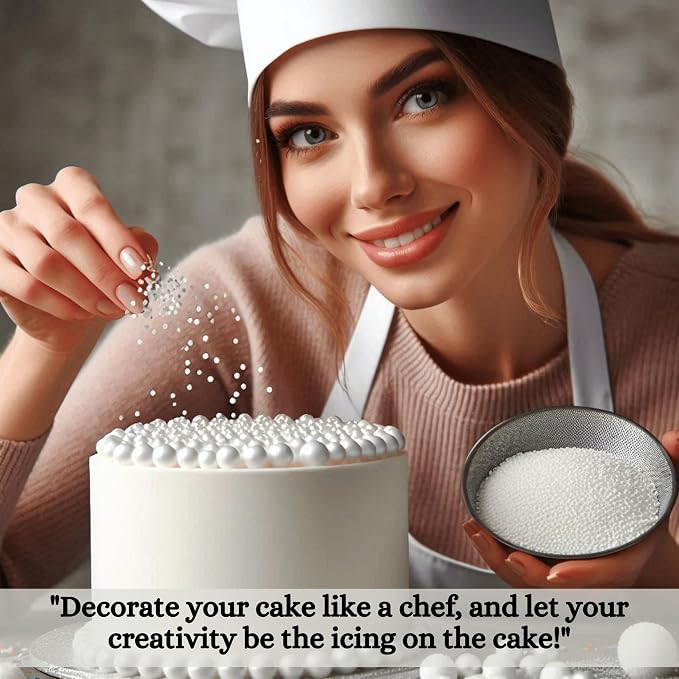 Confect White Sprinkles Mix – Edible Sprinkles for Cakes, Cupcakes & Cookies | White Jimmies & Sugar Pearls | Christmas, Frozen Theme, Birthday Decorations | Vegan, Gluten-Free, Nut-Free, Soy-Free, Dairy-Free, Palm Oil-Free – 4.2 Oz