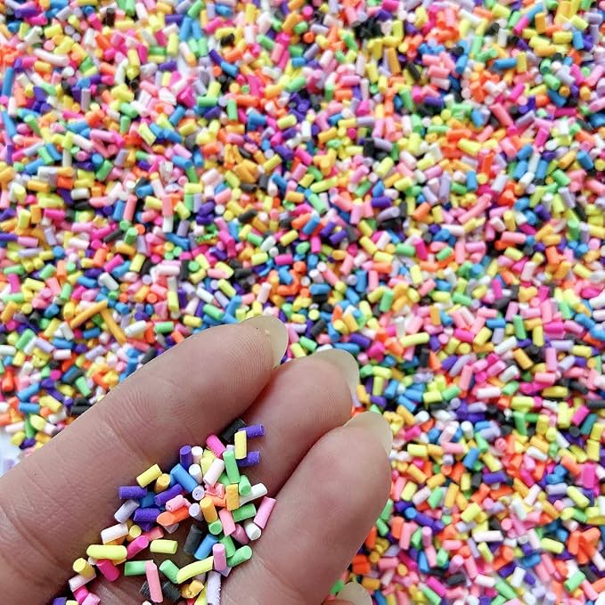 EHOPE 100G Fake Sprinkles Polymer Sprinkles Faux Sprinkles Clay Sprinkles for Nail Art DIY Crafts Cake Phone Case (100G Sugar granules-Purple)