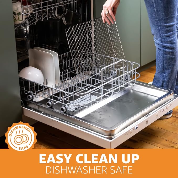 PriorityChef 18/8 Stainless Steel Cooling Rack, Heavy Duty Baking Rack For Oven Cooking, Fits Half Sheet Pan, Wire Rack For Cooking, Bacon, Cookie Cooling Rack, 11.5" x 16.5"