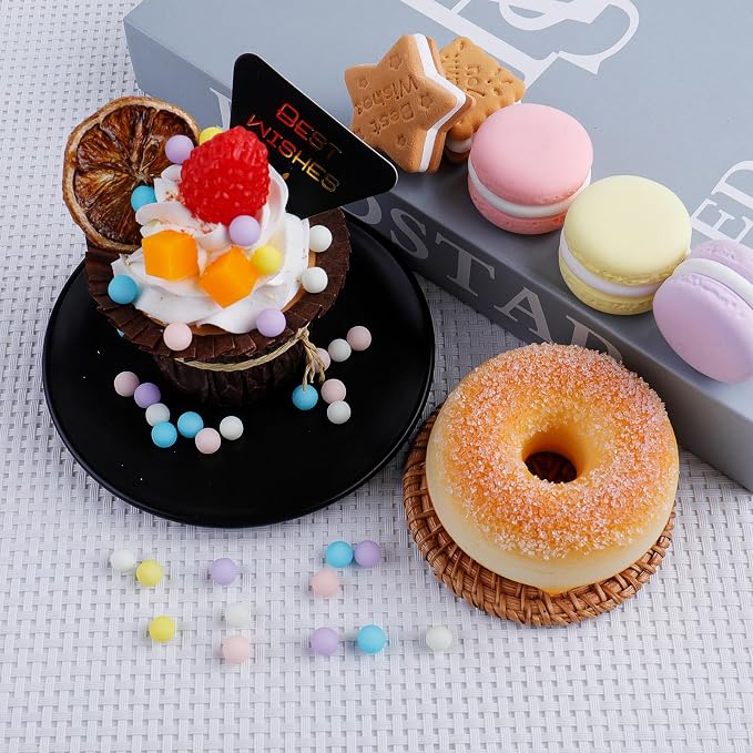 Pastel Sprinkles for Cake Decorating, 7.8oz Macaron Pearl Sprinkles 4 Sizes Mix for Cake Cupcake Cookie Baking Donuts Ice Cream Toppings