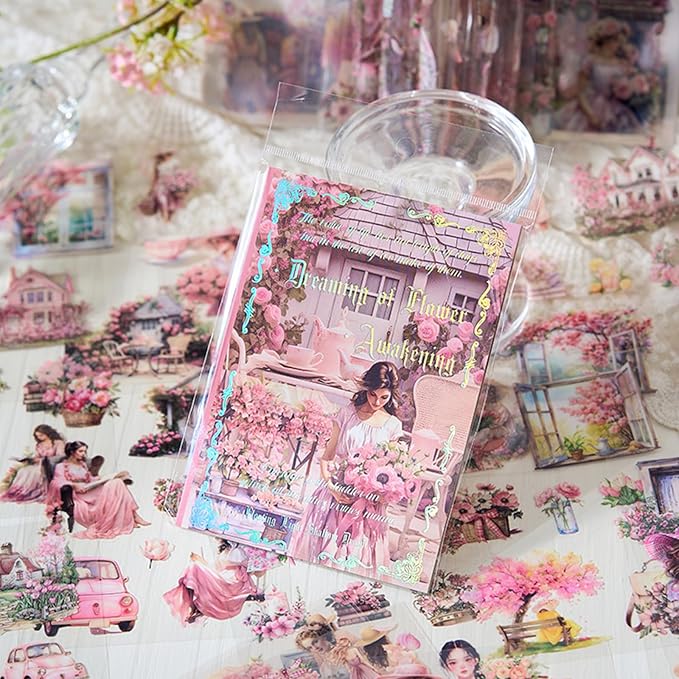 Uideyvi Dream Theme Sticker Scrapbooking Supplies for Junk Journal, 20 Sheets PET Stickers(TZ-001-007)