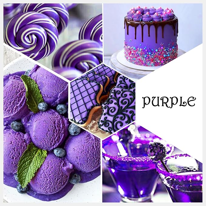 Gel Food Coloring for Halloween - 5.3oz Vivid Food Coloring Gel for Baking, Cake, Icing, Cookie, Fondant and Macaron - Tasteless Food Color Dye for Frosting, Easter Egg, Soap Making and Crafts(Purple)