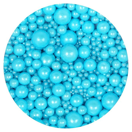 Blue Pearl Sugar Sprinkles 4.58 oz, Blue Sprinkles For Cake Decorating, Blue Sprinkles Edible, Blue Sprinkles For Cupcakes
