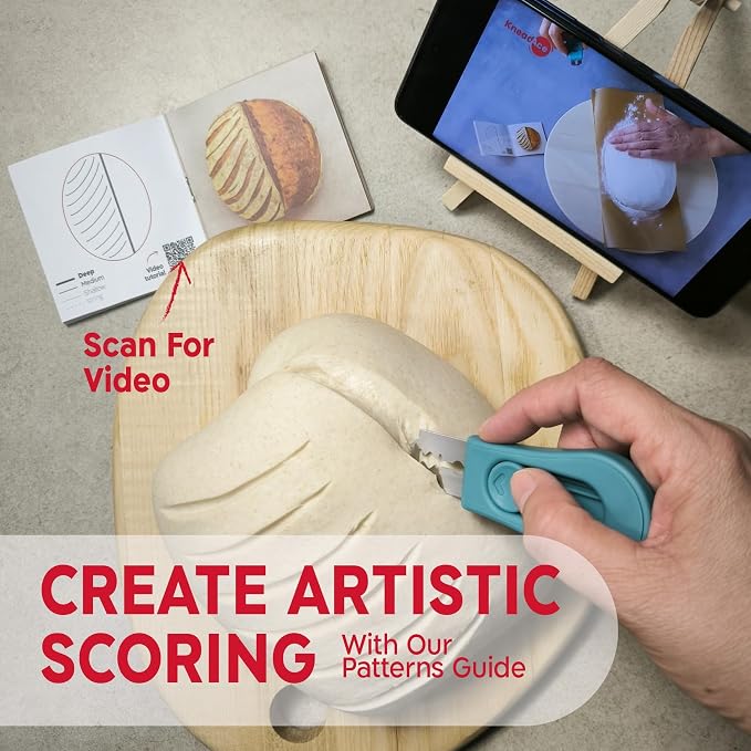 Bread Lame Sourdough Scoring Tool - Magnetic Scoring Knife for Bread Baking Bread Razor for Homemade Bread Professional Sourdough Scoring Tool with 5 Replaceable Razor Blades