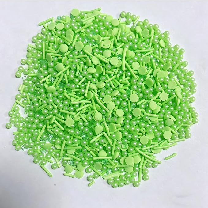 Sentovac Green Sprinkles Edible Green Round Confetti Jimmies Pearls for Cake Decorating Candy Cupcake Cookie Baking Ice Cream Dessert St Patricks Halloween Christmas Holiday Decorations