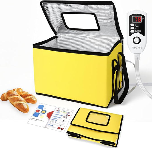 Dough Proofing Box Heated, 30L Foldable Bread Proofer with Temperature & Timer Controller Yogurt Fermentation Proofer Making Bread, Yogurt, Natto and Handmade Soap