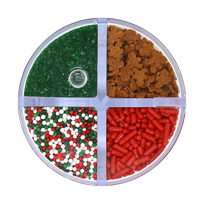 Mystic Sprinkles 4 Cell Sprinkle Assortments (The Gingerbread Man, Petite)