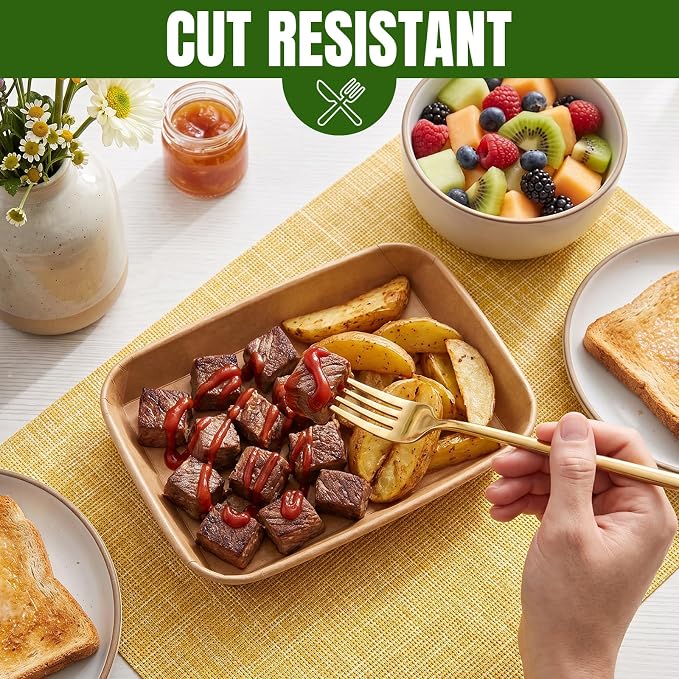 30 Pack 25oz Charcuterie Boxes with Clear Lids, To Go Paper Charcuterie Box with Lid, 10 x 6.3 x1.8in Disposable Bakery Take Out Containers for Desserts, Cookie, Charcuterie, Snack and Fruit