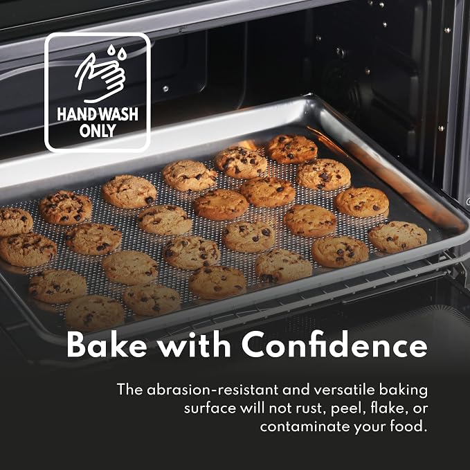New Star Foodservice Commercial-Grade 18-Gauge Aluminum Sheet Pan/Bun Pan, Full Size XL (18 x 26 x 1 in)