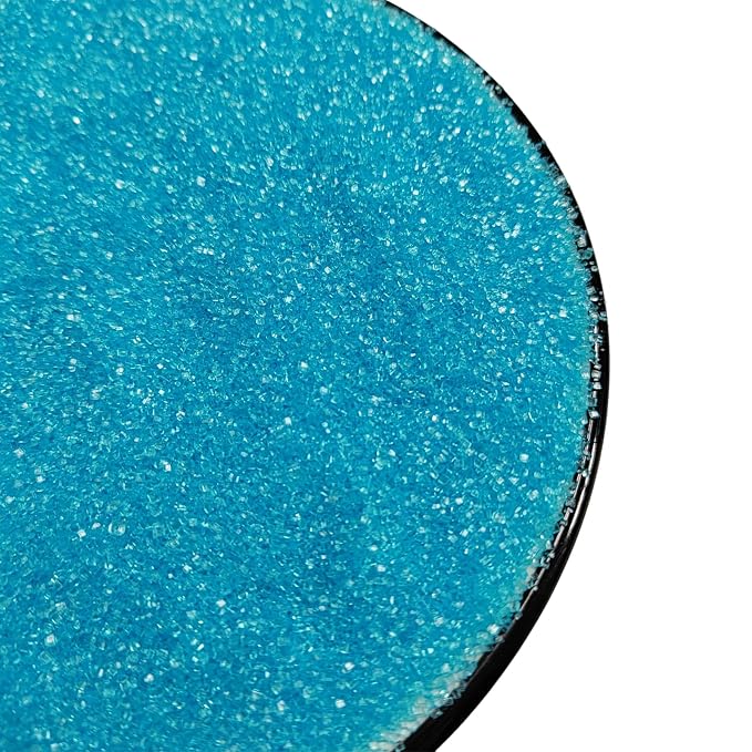 Blue Sanding Sugar Sprinkles, Light Blue Sugar Crystals, Edible Sparkling Sprinkles for Cake Cupcake Decorating, Baking Cake Decorations, Cookies Ice Cream Toppings, Wedding Party Christmas Supplies 130g/4.6oz