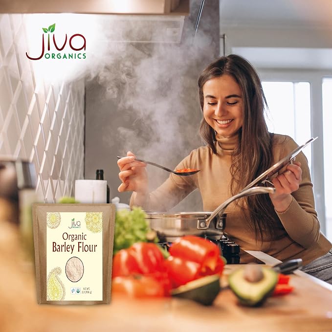 Jiva Organic Barley Flour 2 Pound - All Natural & Raw - Product of India