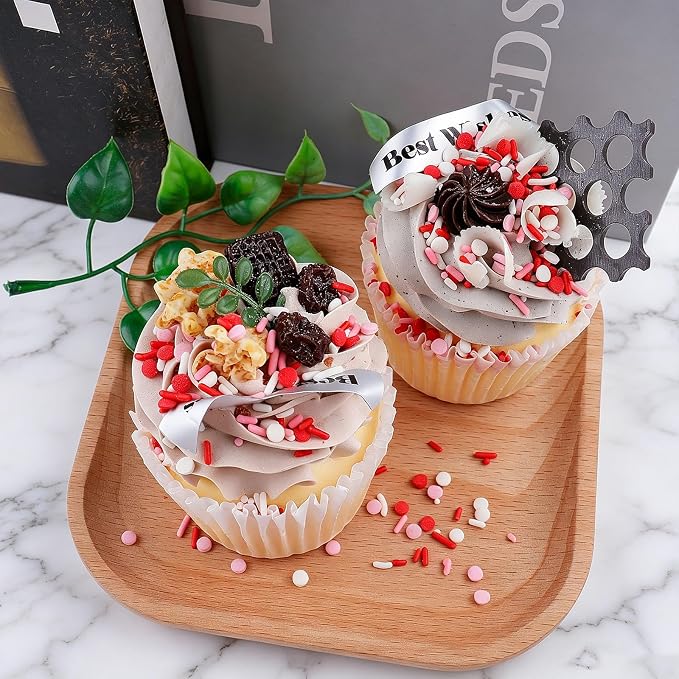 Red Sprinkles for Cake Decorating, 4.6oz Ice Cream Sprinkles 3-Mix Nonpareils Confetti Jimmies for Cupcakes Ice Cream Dessert