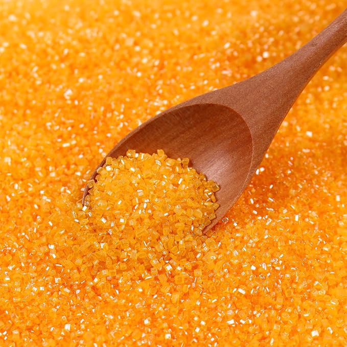 Dark Yellow Sugar Sprinkles for Cake Decorating, 4.02oz Yellow Sprinkles Edible for Cupcake Toppers Baking Cookie Ice Cream Chocolate Mardi Gras Easter Party Decoration