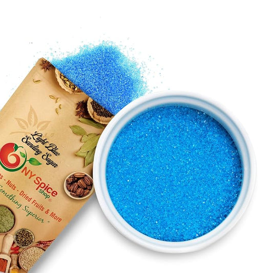 NY Spice Shop Light Blue Sanding Sugar - 3 PoundSweet Colorful Edible Sprinkles For Candy Dish - Sugar Sprinkles For Cake Decorating Cookies Basket & Dishes