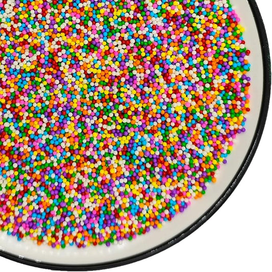 Edible Colorful Nonpareil Sprinkles,Rainbow 2mm Sugar Pearls for Cake Decorating, Baking, Ice Cream, Cookies, Cupcake Topper Autumn Decorations,4.59oz