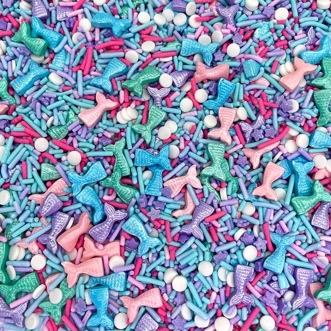 Sprinkles | Mermaid Sprinkles | 4 oz | Cupcake Sprinkles | Cake Sprinkles | Purple and Teal Sprinkles | Manvscakes