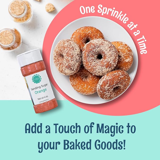 O’Creme Sanding Sugar for Cookie Decorating – Eye-Catching Red Sugar Crystals for Unique Cake Toppings – Extra Sugar for Cake Toppings, Cupcakes and Cookies – Ideal Decoration Solution - 10.5 Ounce, Red