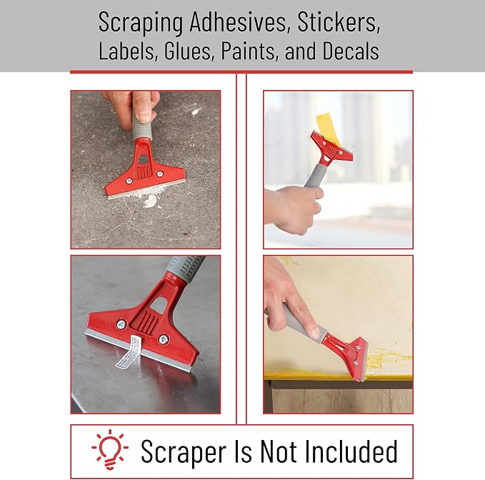 Bates- Replacement Scraper Blades, 4 Inch, 10 Pcs, Scraper Blades, Floor Scrapper Blade, Replacement Razor Blades, Carbon Steel Razor Blades, Paint Scraper Blades, 4 Inch Scraper Blades