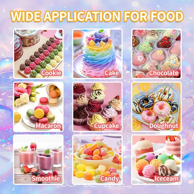 Food Coloring Gel Set, 8 Colors Concentrated Gel Based Edible Dye for Cake Cookie Macarons Cupcake Decorating Gluten Free Flavorless Baking Coloring - 6g/Bottles