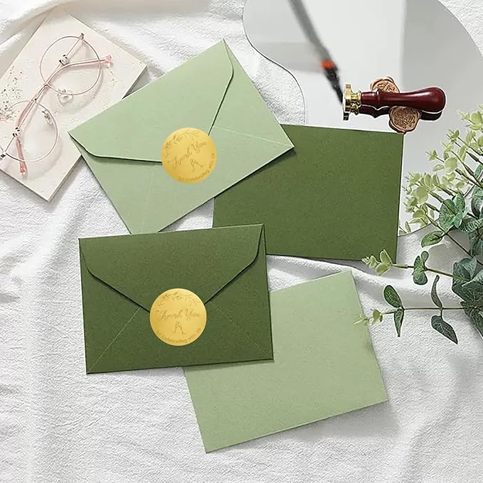 120 PCS Gold Embossed Thank You for Celebrating with Us Stickers – 2 Inch Metallic Foil Favor Labels for Weddings, Birthdays, Graduation Parties, Gift Bags & Event Decorations