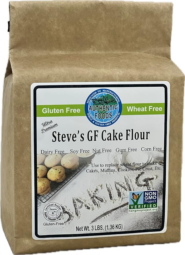 Authentic Foods Steve's Gluten Free Cake Flour Blend, 3 Pound