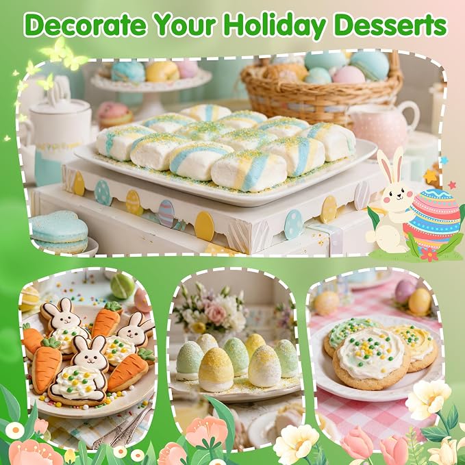 Edible Green Sanding Sugar Sprinkles,Edible Gold Light Green and Sky Blue Sprinkle Mix,150g/5.3oz,Edible Sugar Crystals for Cake Decorating,Sprinkle Mix for Baking Decorations,Cookies,Ice Cream,Fondant Cake,Caramel Apples,Cupcakes,Desserts,Soccer Sport...