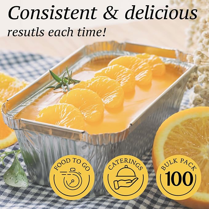 (110 Pack Aluminum Loaf Pans with Lids, Disposable Bread Tins for Baking, Lunch Containers, Single Serve Baking Dishes - Foil Loaf Pans, Aluminum Bread Pans (7.8 x 4.3 x 2 Inches)