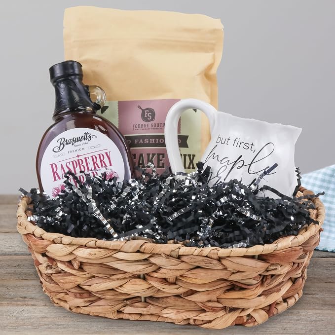 MagicWater Crinkle Cut Paper for Gift Baskets - 2LB - Black & Silver - Perfect for Shredded Paper Filler, Basket Filler, Gift Boxes, Bridesmaid Gifts, Christmas Stuffers & More – For All Occasions