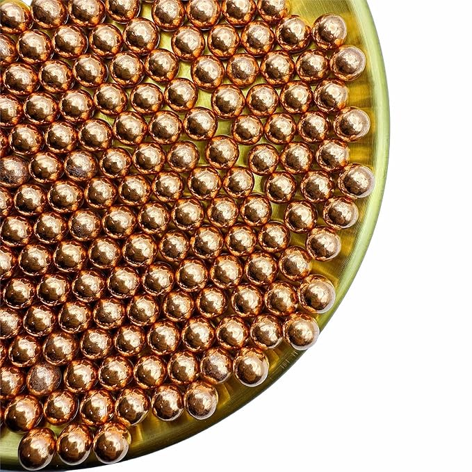 CandiJumpin 7mm Edible Rose Gold Pearls, Rose Gold Pearl Sprinkles for Cake Decorating Small Sugar Pearls Edible Cake Decorations Pearl Sugar Sprinkles Cupcake Toppers Baby Shower Party Birthday Wedding Christmas Supplies 3 OZ