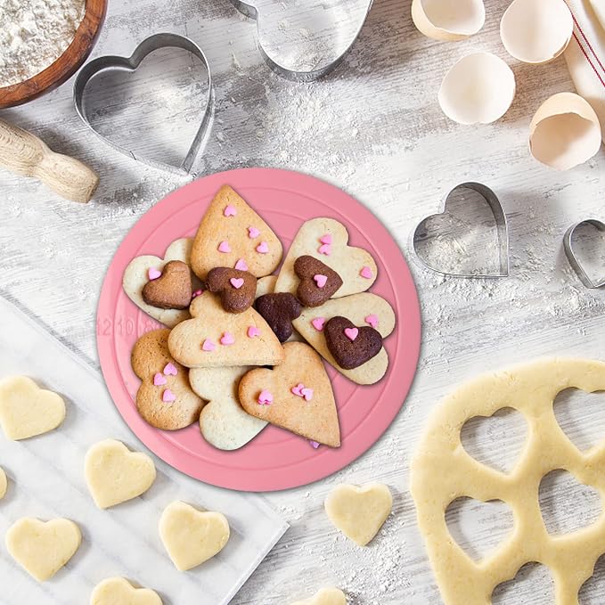 2 Pcs 5.5in Cookie Turntable 360 Degree Revolving Cake Decorating Turntable Spinning Cookie Decorating Turntable Cookie Stand Cookies Dessert Turn Table Cake Stand Turntable Baking Turntable