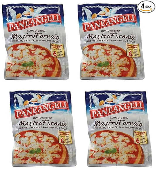 Paneangeli: "Mastro Fornaio" Yeast For Pizza 6 Envelopes 7g each - pack of 4