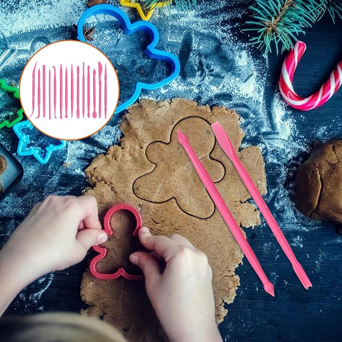 Artibetter 2 Sets 28pcs Clay Sculpture Pens Cake Carving Pens Plastic Clay Modeling Tools for Sculpting and Cutting Fondant Cake Decorating at Home or School