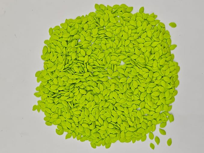 Edible Sugar Grass Green Mini Leaf Sprinkles Cake Cupcake Toppers Cookie Decorations Sweet Dessert Sprinkle for Cake Decorating, 3.4 oz