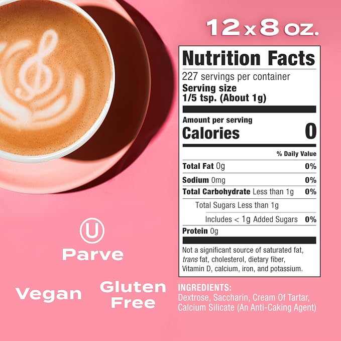Sweet'N Low Zero Calorie Bulk Sweetener, 8 oz. Box, 12 Pack, Granulated Sugar Substitute for Baking, Coffee, Tea and More, Kosher & Gluten Free, Low Glycemic Index