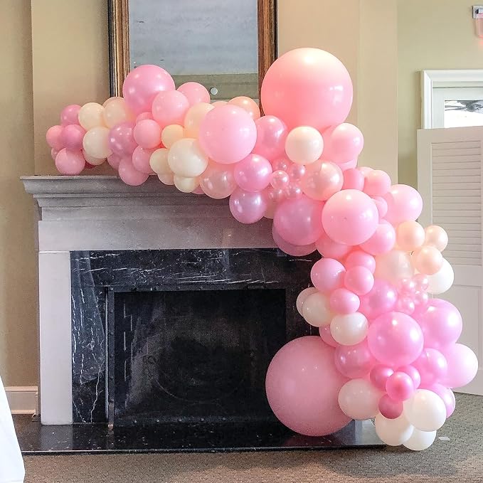 Voircoloria Light Pink Balloons, 66pack 12inch Pastel Pink Latex Party Balloons for Boys Girls Birthday Party, Baby Shower, Wedding, Gender Reveal, Baby Shower, Anniversary Party Decorations