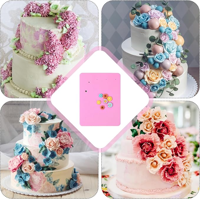 Fondant Foam Pad, Rectangular Fondant Cake Sponge Mat, 5 Holes Foam Shaping Pad Cake Flower Drying Mat for Sugarcraft Decoration