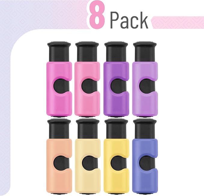 Mr. Pen- Squeeze and Lock Bread Bag Clips, 2.4 Inch, 8 Pack | Multicolor Squeeze Lock Clips, Reusable Bag Closures for Bread, Snacks, Coffee, Food Storage, Fits Thick and Thin Bags