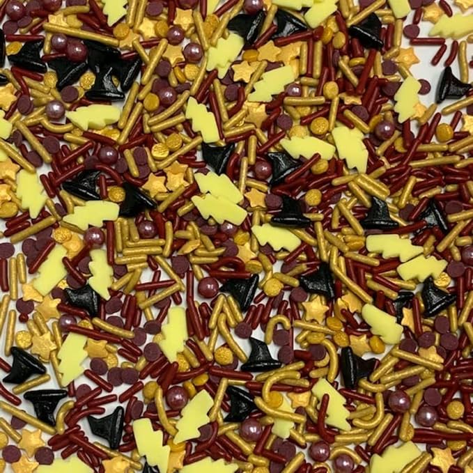 COOL MOM SPRINKLES Wizard Sprinkles (4 oz.) – Wizard Lightning Birthday Sprinkles for Decorating Cakes, Cupcakes, Cookies & Desserts – Mixed in the USA/Gluten-Free