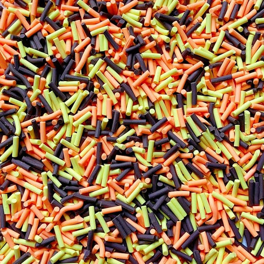 EHOPE 100G Fake Sprinkles Polymer Sprinkles Faux Sprinkles Resin Sprinkles Clay Sprinkles For Resin Fake Candy Sprinkles for Nail Art DIY Crafts Cake Phone Case (100G Long Coffee+Yellow)
