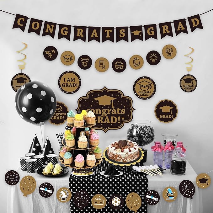 2 PACK Cardboard Cake Stand, 3 Tier Paper Dessert Round Cupcake Holder Tower Disposable Pastry Stand for Birthday, Afternoon Tea,Wedding Party Anniversary Christening Fruit Desserts Display…