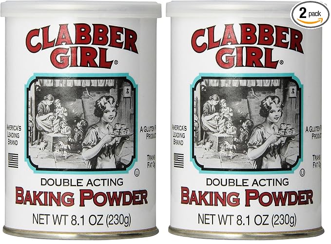 Clabber Girl Double Acting Baking Powder, 8.1 Ounce, (Pack of 2)