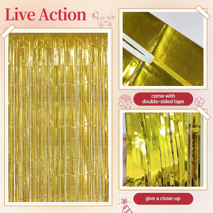 157Pcs Red Black Gold Balloons Garland Arch Kit with Glitter Fringe Curtain Backdrop for Adults Masquerade Halloween New Year Eve Casino Birthday Party Decorations