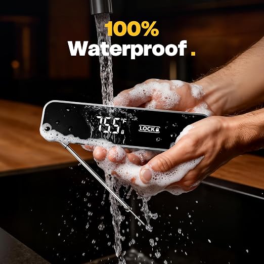 Meat Thermometer Digital, 0.3 Sec Instant Read Food Thermometer for Cooking Kitchen Gadgets, Grilling, BBQ, Air Fryer, Smoker, Candy Essentials Accessories, Gray