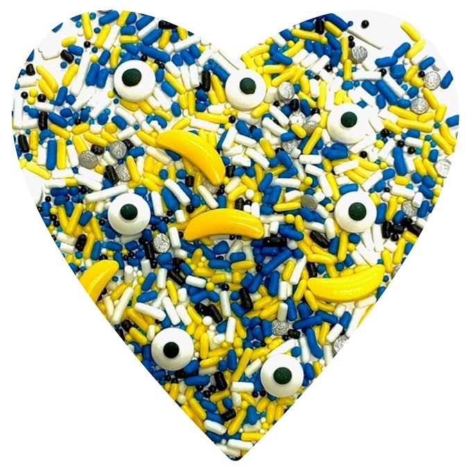 COOL MOM SPRINKLES Blue And Yellow Sprinkles (4 oz.) – Themed Birthday Sprinkles for Decorating Cakes, Cupcakes, Cookies & Desserts – Mixed in the USA/Gluten-Free
